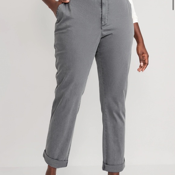 NWT OLD NAVY High-Waisted OGC Chino Pant Color: Panther SIZE MEDIUM - Picture 5 of 7